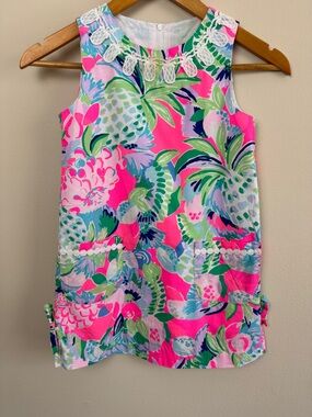 Lilly Pulitzer Girls Little Lilly Shift Dress. Size 7.